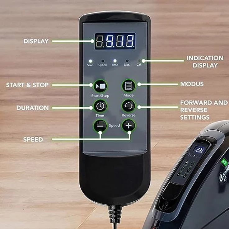 Tunturi Cardio Fit M50 Mini Bike Heimtrainer/Mit Elektromotor/Pedaltrainer/Arm- und Beintrainer/Minifahrrad/Bewegungstrainer für Senioren mit LCD-Bildschirmanzeige - Schwarz – Bild 5