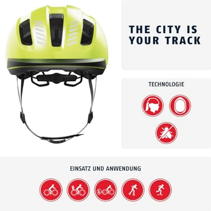 Abus PURL-Y Velohelm, NTA klassifiziert für E-Bikes, 57 - 61 cm, mit verstellbarem Rücklicht – Bild 2