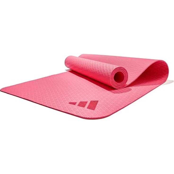 Adidas Yogamatte 4 mm Pink Fusion, Trainingsmatte mit mitteldichtetem Gefühl, verbesserter Griffigkeit – Bild 1