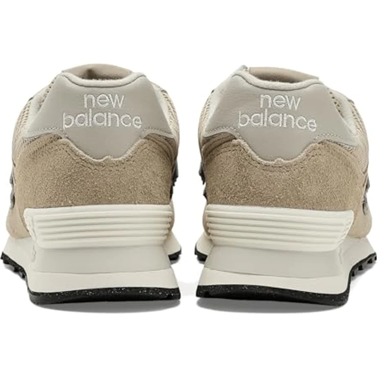 New Balance 574 Lifestyle Damen Sneakers, Beige, atmungsaktives Mesh, Wildleder, gepolsterter Schaft, Gummi-Außensohle, W5746J3 – Bild 7