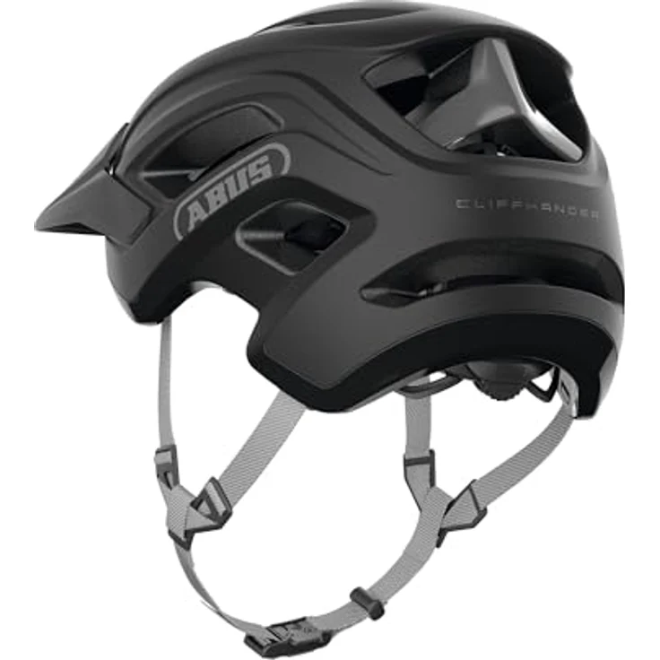 ABUS CliffHanger MTB-Helm, leichter Fahrradhelm mit großem Belüftungssystem und TriVider Riemensystem, schwarz, Größe M – Bild 4
