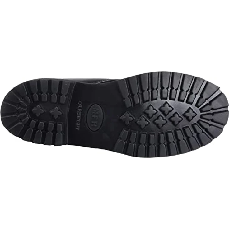 MFH Leder Kampfstiefel, schwarz, waterproof, rutschsichere Sohle, herausnehmbare Innensohle, 9-Loch Schnürung – Bild 4