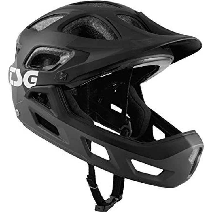 TSG Seek FR Fullface Bike Helm, abnehmbarer Kinnbügel, flow grey/black, L/XL / 57-59cm – Bild 2
