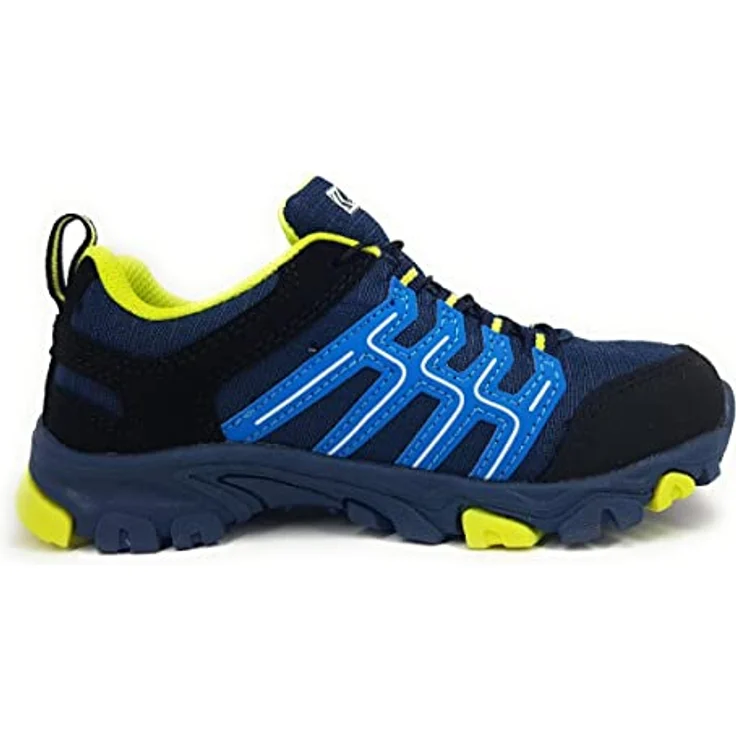 Kastinger Farrer II, Robuste Wanderschuhe aus Kunstleder/Textil, wasserdicht, atmungsaktiv, blau/schwarz/gelb – Bild 2