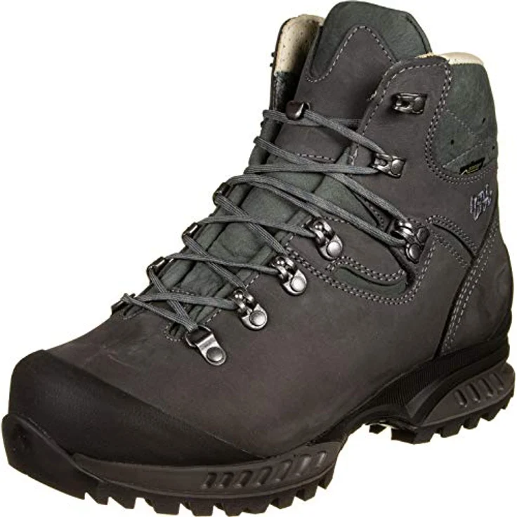 Hanwag Tatra II Wide GTX, wasserdichter Nubuklederschuh für Herren, Komfort-Trekking in asphaltgrau – Bild 1