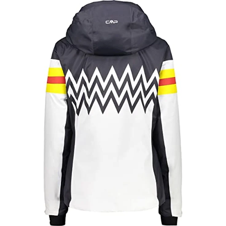 CMP Fix Hoodie Jacke A001, Wetterfeste Skijacke mit warmer Kunstfaserwattierung, Bianco, Größe 44 – Bild 3