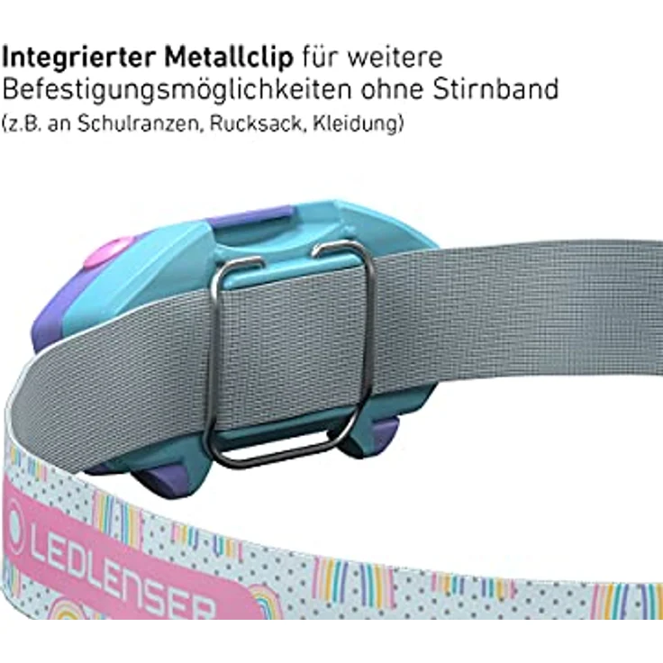 Ledlenser KIDLED2 LED-Stirnlampe für Kinder | energiesparende Stirnlampe Mädchen & Jungs | Weiß-, Rot-, Blaulicht | Mini Kopflampe mit Clip | lila – Bild 5