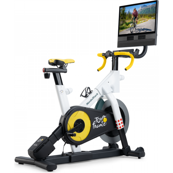 NordicTrack Indoor Bike Tour de France, Ergometer mit 24 Zoll HD-Touchscreen, iFIT und einzigartigem Design in limitierter Auflage