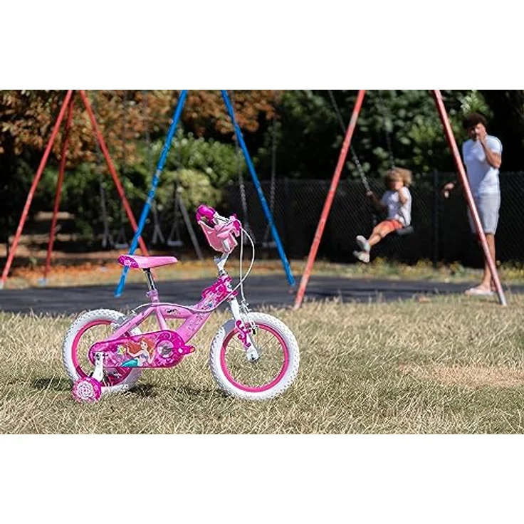 Huffy Disney Prinzessinnen Kinderfahrrad, 16 Zoll mit Puppensitz, geeignet für 105-117 cm, rosa – Bild 11
