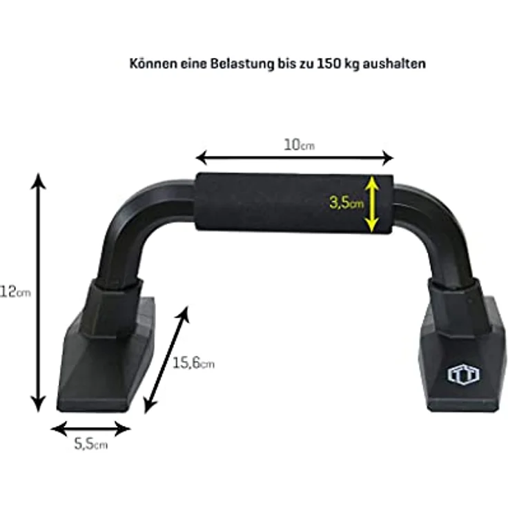 Sporttrend 24® Push Up Stand Bar 2er Set in schwarz, 200kg belastbar | Premium Liegestützgriffe für Oberkörpertraining – Bild 3