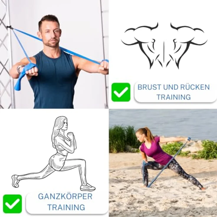THERABAND TheraBand 5,50m im Vorratsrolle, Fitnessband aus 100% Naturlatex, Blau, für Ganzkörpertraining, Therapie und Rehabilitation – Bild 5