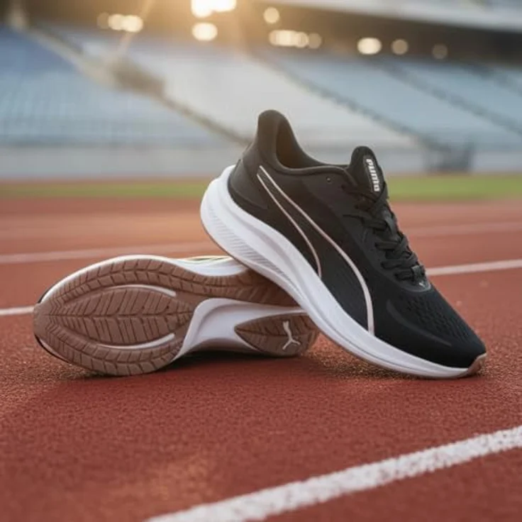 PUMA Skyrocket Lite 311730-01, Laufschuhe mit SOFTFOAM+ Innensohle und Gummisohle, schwarz, Größe 44 – Bild 3