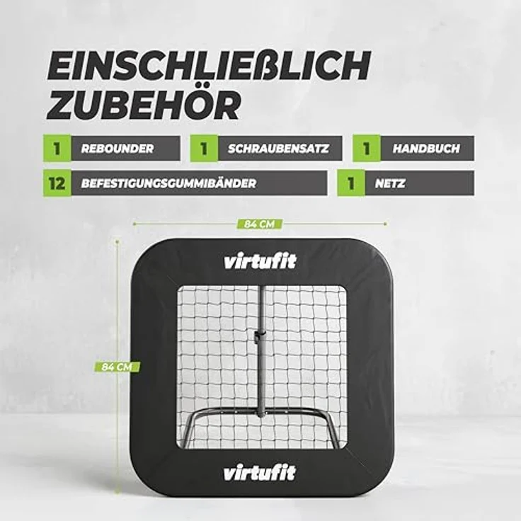 VirtuFit Fußball-Rebounder, verstellbar & klappbar, ideal für Kindertraining & Technikübungen, 84 x 84 cm – Bild 3