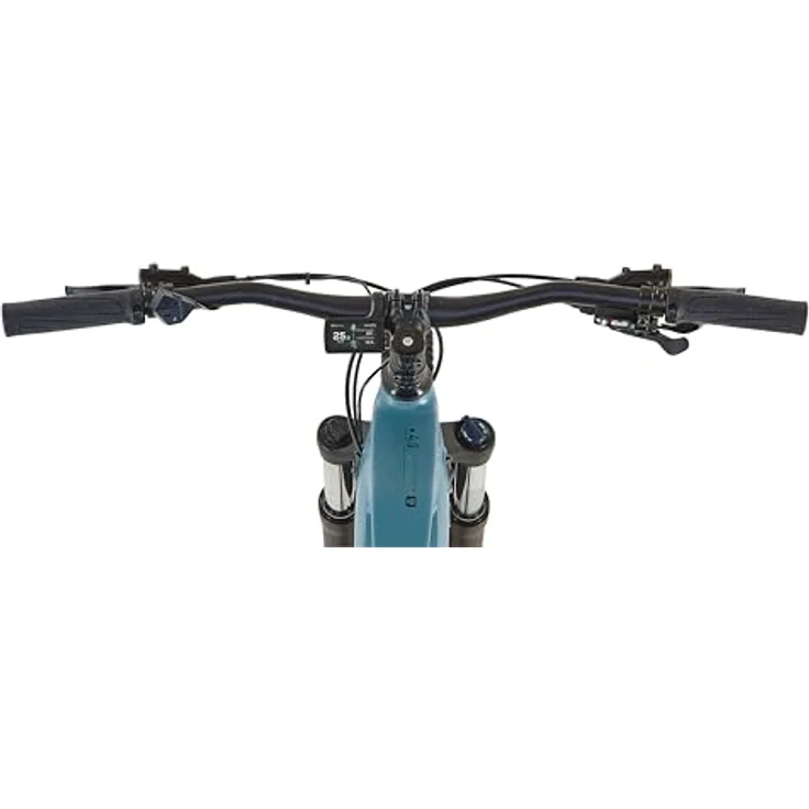 Prophete DICE 4.0 Full-Suspension E-MTB 27,5" – AEG 48V Mittelmotor 250W, bis 160 km Reichweite, Shimano Cues 10-Gang, Suntour Federgabel, Hydraulische Scheibenbremsen, MTB Memory Sattel, Grau/Schwarz – Bild 3