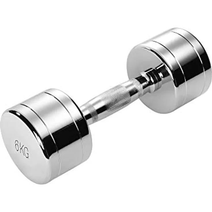 Trendy Sport Chrom Kurzhantel, 6,0 KG mit ergonomischem Griff für intensives Oberkörpertraining