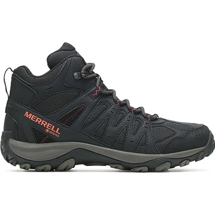Merrell Accentor 3 Sport Mid GTX, Herren Wanderschuhe, wasserdicht mit GORE-TEX, Schwarz, Größe 44.5