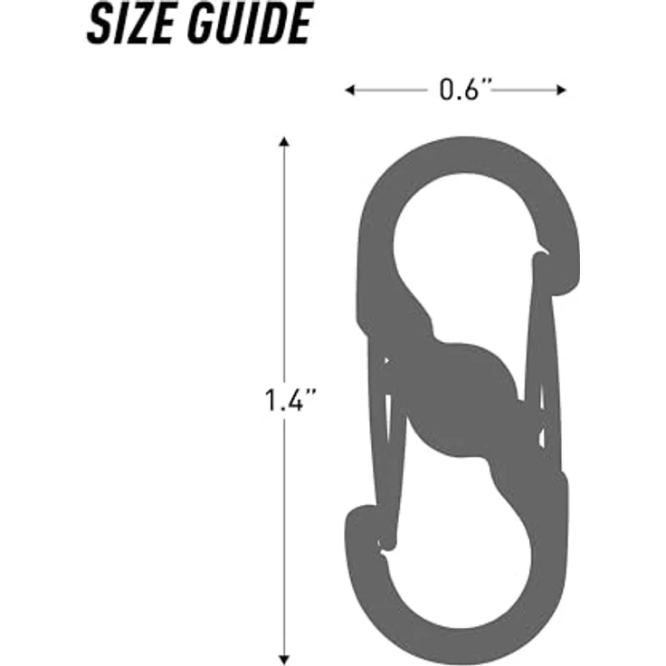 Nite Ize Karabiner S-Biner MicroLock 2 Stk, silber, mit sicherem Drehverschluss – Bild 5