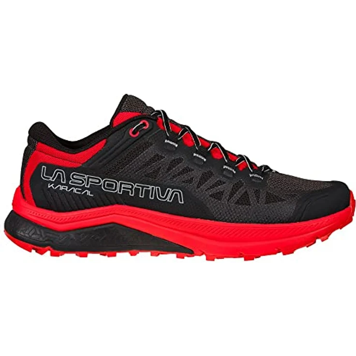 La Sportiva Karacal, Herren Laufschuhe für Trailrunning, schwarz, Größe 47, max. Atmungsaktivität, komfortable Passform, EVA-Zwischensohle, FriXion Blue Gummisohle – Bild 3