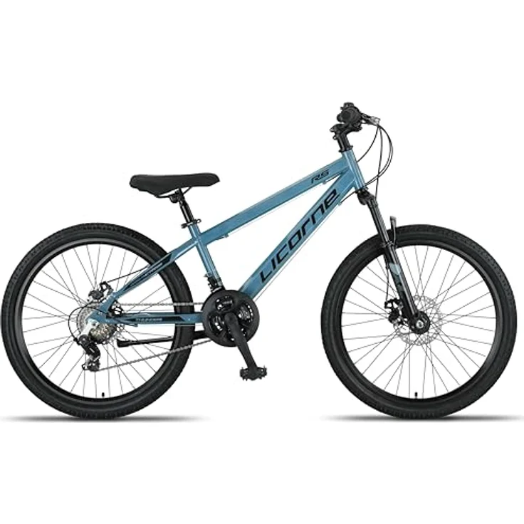Licorne Bike Thunder Premium Mountainbike, 24 Zoll, Aquamarine, Shimano 21 Gang, hydraulische Scheibenbremsen, Hardtail – Bild 2