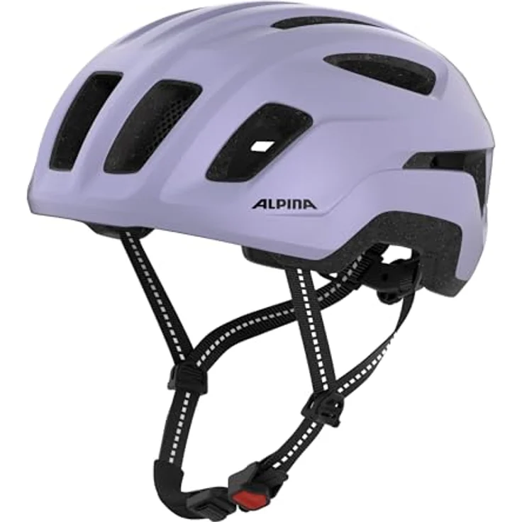 alpina Paranus Urban lilac matt, Fahrradhelm mit LED-Rücklicht, Größe 52-56 – Bild 1