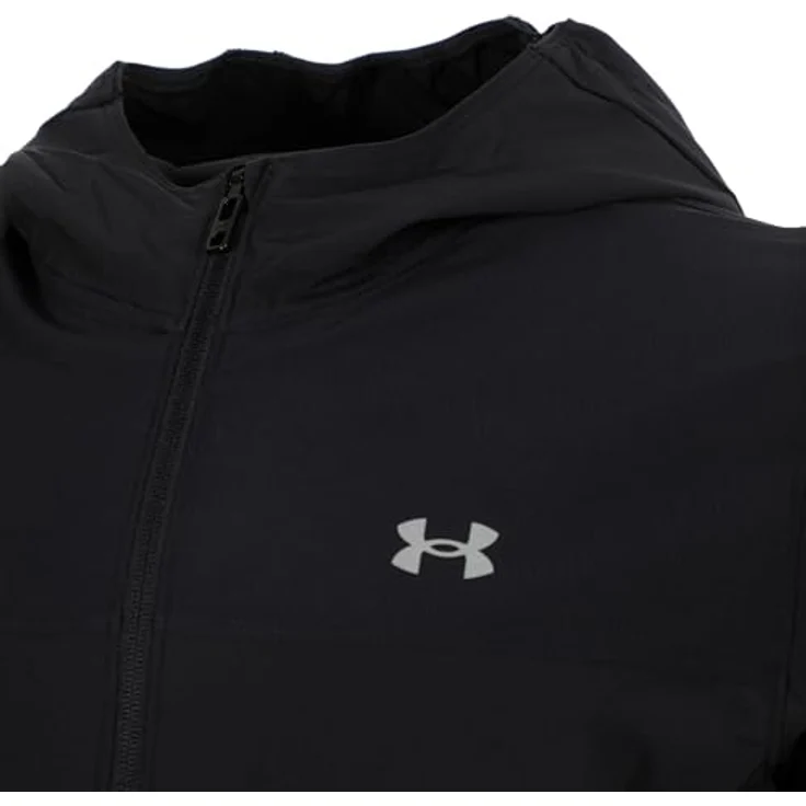 Under Armour Ua Velociti Pro Storm Jacket, wind- und wasserabweisende Laufjacke mit enganliegender Kapuze, schwarz, Größe XL – Bild 4