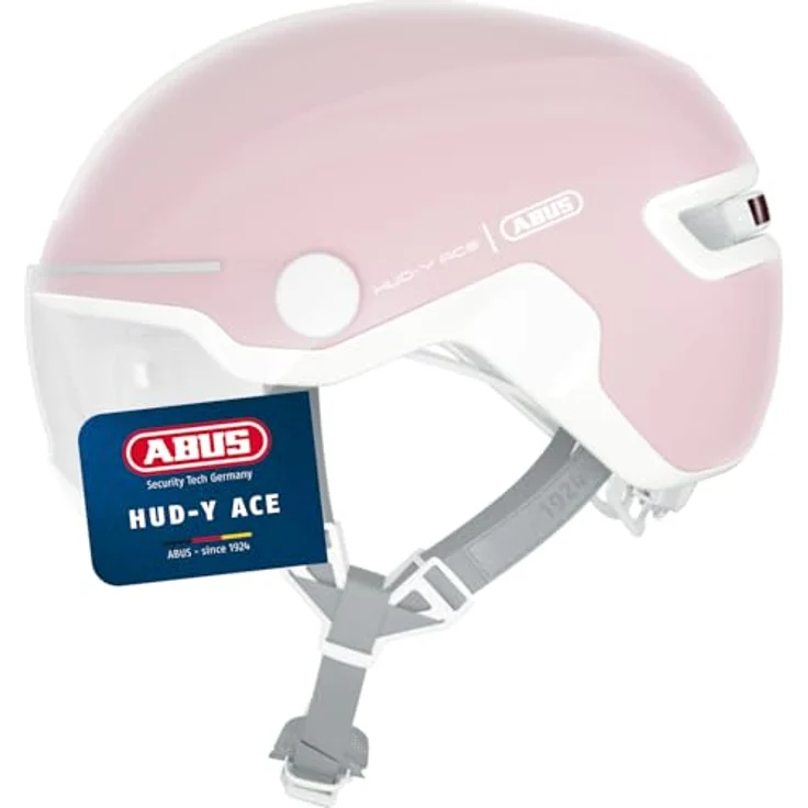 ABUS Stadthelm HUD-Y ACE - Fahrradhelm mit Visier und aufladbarem LED-Rücklicht, Schwarz, Größe M – Bild 1