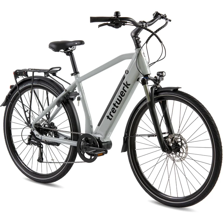 Tretwerk Sonic Pedelec 28 Zoll E Bike Trekkingrad 160 - 180 cm Elektrofahrrad Trekking 8 Gänge, Diamantrahmen in Schwarz