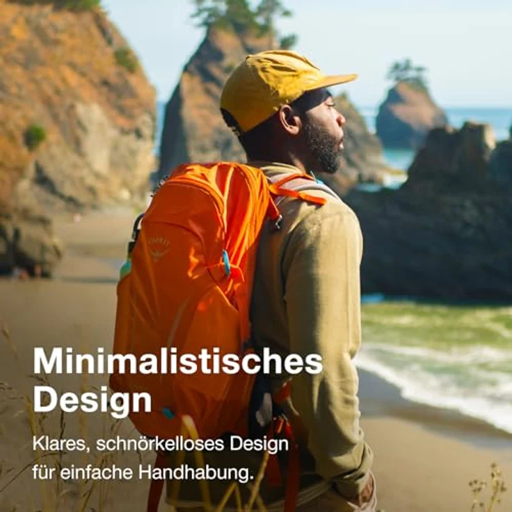 Osprey Hikelite 18 Stardust Yellow/Gray Wolf O/S, Wanderrucksack mit AirSpeed Rückenplatte – Bild 4