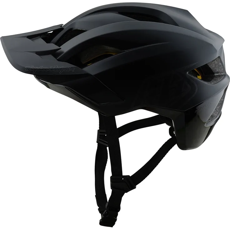 Troy Lee Designs Flowline MIPS Helm, Point, schwarz/anthrazit, für Jugendliche | 48-53cm, mit 14 Belüftungsöffnungen und 360-Grad Fit-Retention-System