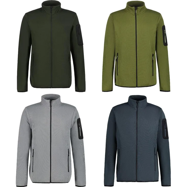 Icepeak Bredstedt Midlayer Herren, winddicht und warm, Größe: 3XL, Farbe: Hellgrau
