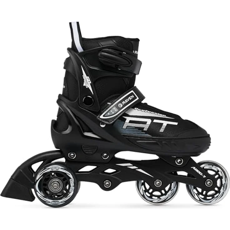 RAVEN Profession 3in1 Inlineskates, verstellbare Rollschuhe für Kinder und Erwachsene, schwarz, Größen 35-39 (23cm-25,5cm) mit Shock-Absorbing-System und Triple-Vent-Technologie – Bild 3