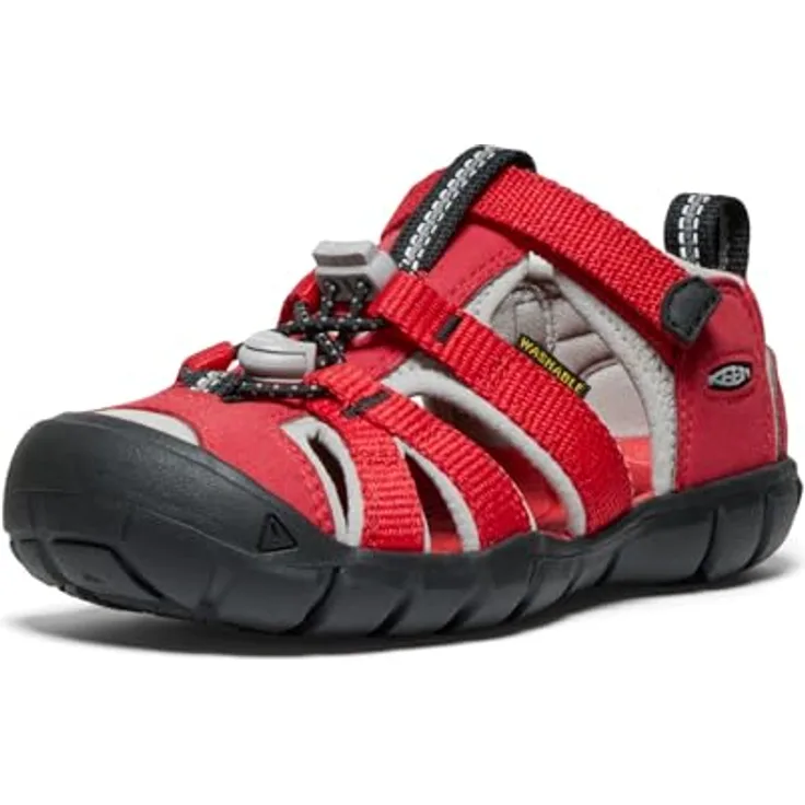 KEEN Seacamp II CNX, Wassersandale mit griffiger Sohle und sicher verstaubaren Schnürsenkeln, rot 25