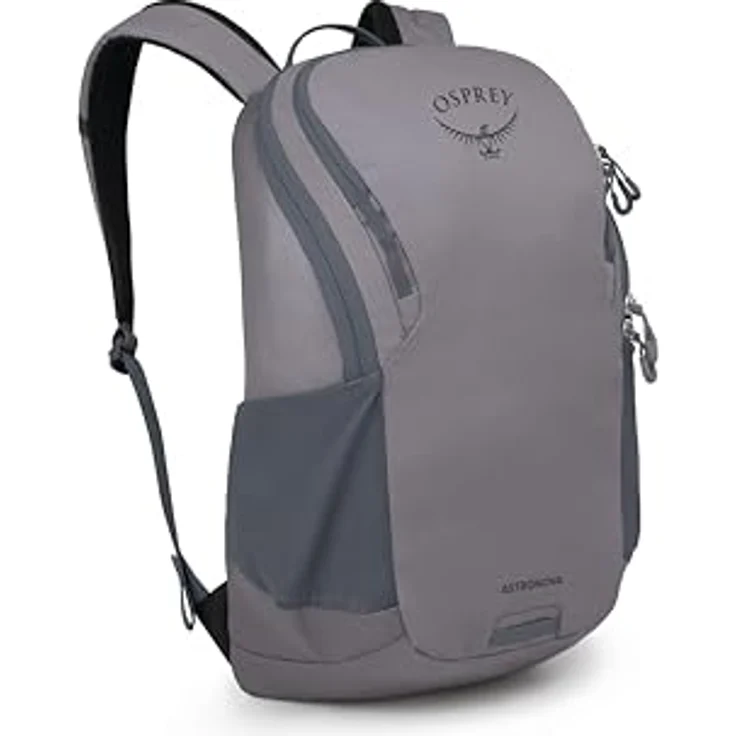 Osprey Astronova Soundwave Grey OS, Wanderrucksack mit gepolstertem Laptopfach für 16 Zoll Geräte, zwei Flaschenhaltern und Gurtschlaufen zur Befestigung – Bild 1