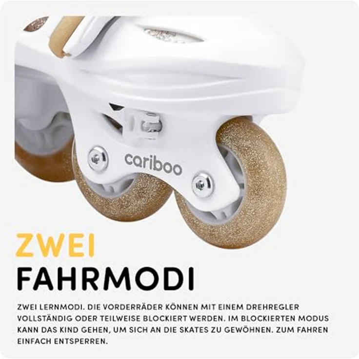 CARIBOO Einstellbare Kinder-Inlineskates Ballerina mit LED-Rädern, Hardshell-Konstruktion, Größenverstellbar 26-35 – Bild 6