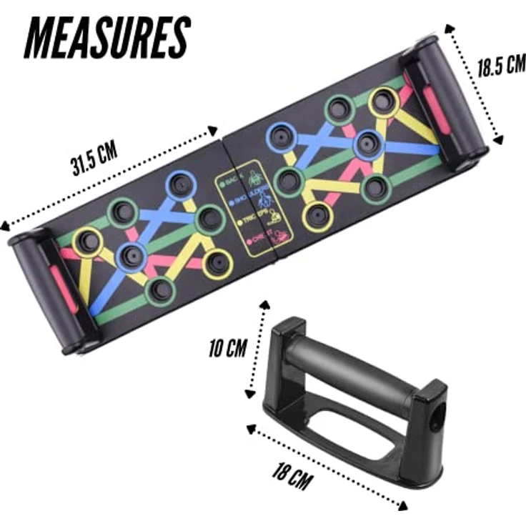 Multifunktionales Flexionbrett 14-in-1, Push-Up Rack Board, faltbar, mit Griffen für Muskeltraining, Training zu Hause. – Bild 5