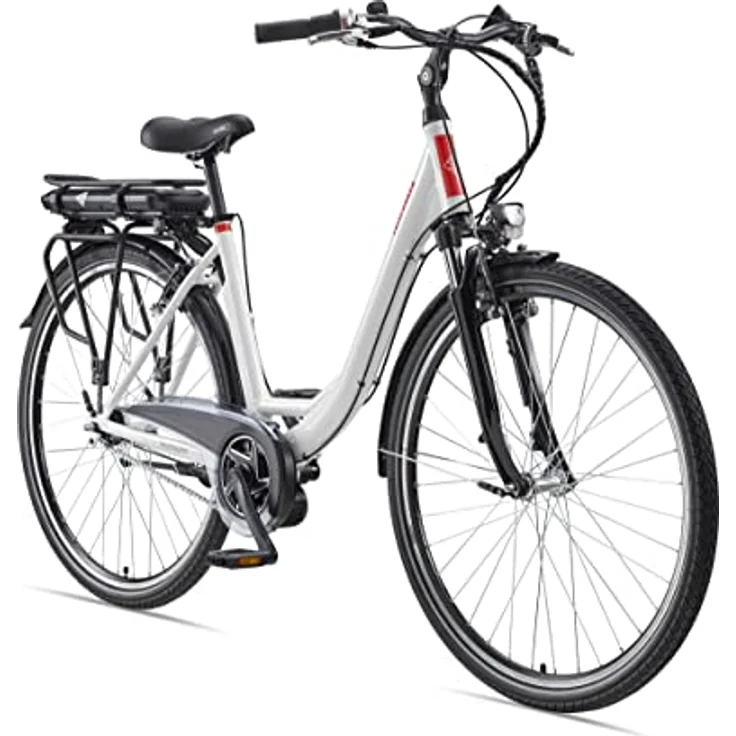 TELEFUNKEN E-Bike Damen 28 Zoll, Elektrofahrrad Alu mit 7-Gang Shimano Nabenschaltung - Pedelec Citybike, Mittelmotor 250W & 13Ah / 36V Lithium-Ionen-Akku, RC890 Multitalent – Bild 1