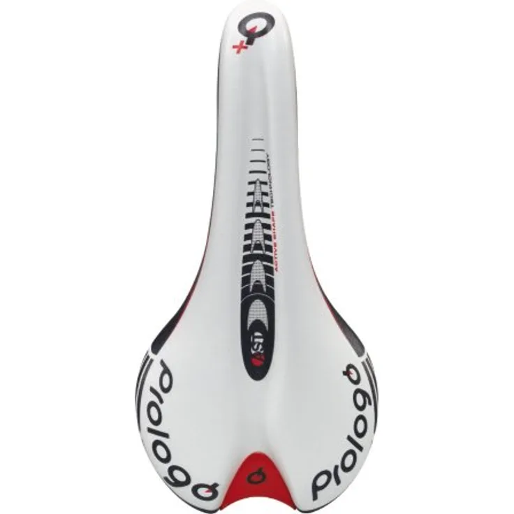 Prologo Nago Evo+ 134 Ti 1.4, Rennradsattel mit Carbon Fibre Schale, weiss/schwarz, 280x134mm, 249g