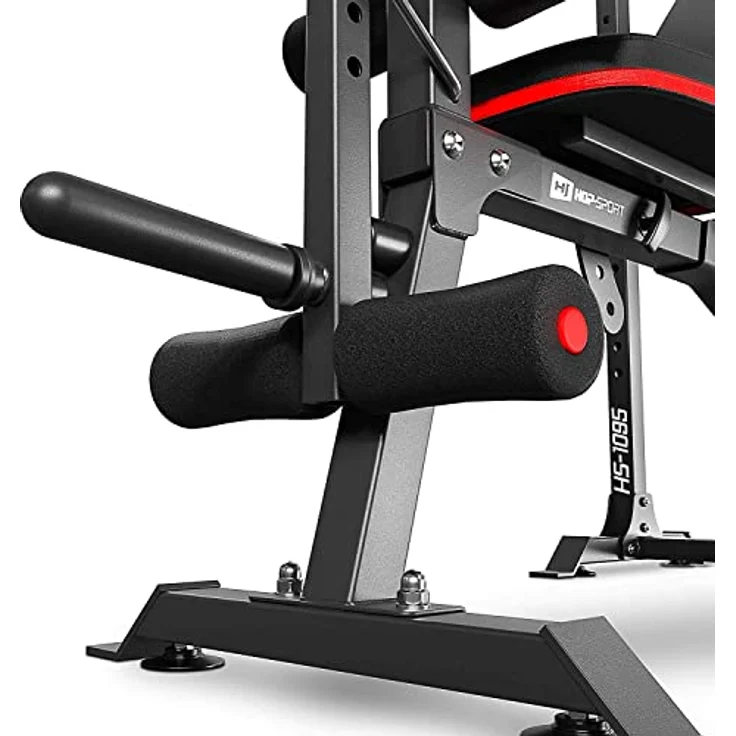Hop-Sport HS-1095 verstellbare Hantelbank mit Langhantel-Ablage und Curlpult - Trainingsbank für Bankdrücken – Bild 5