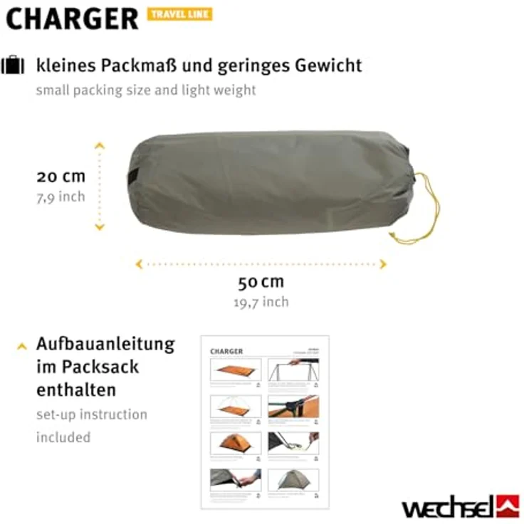 Wechsel Charger 2, 2 Personen, Laurel Oak - Zelt mit 5.000 mm Wassersäule, Ripstop Polyester – Bild 3