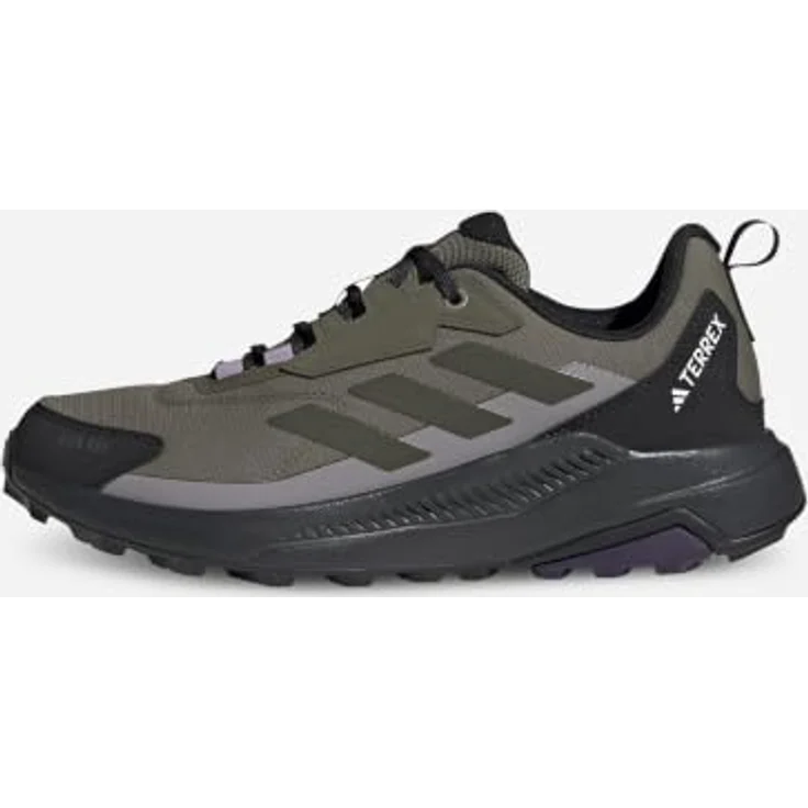 adidas Wanderschuhe JQ9962 für Damen, Schnürverschluss, Logoprint, weiß/schwarz/dunkelgrau/oliv, Größe 4 – Bild 8
