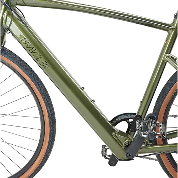 Prophete Graveler 1.0 Gravel E-Bike, Diamant 28 Zoll, 360 Wh, integrierter Akku, AEG Heckmotor, 10-Gang Kettenschaltung, hydraulische Scheibenbremse, Rahmenhöhe 53 cm, Metallic Green – Bild 5
