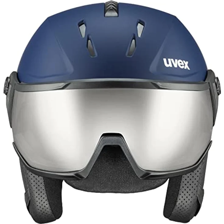 Uvex Instinct Visor, Skihelm mit beschlagfreiem Visier, optimaler Belüftung und verstellbarem IAS System, Navy matt, 56-58 cm – Bild 2