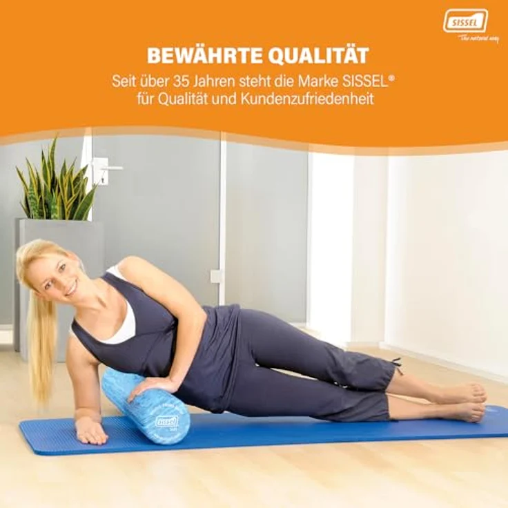 SISSEL® Pilates Roller Soft, 15x90 cm, ideal für Anfänger & Fortgeschrittene, inkl. Übungsposter, verbessert Flexibilität, Balance & Core-Stärkung – Bild 2