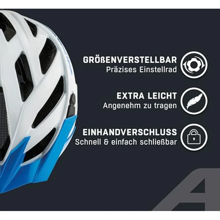 Alpina Panoma 2. 0 White - Blue Gloss, Größe 52 - 57 cm - Fahrradhelm, Farbe Weiß – Bild 4