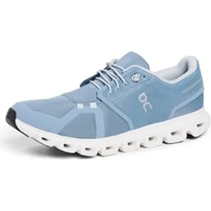 ON Running Cloud 6, Herren Sneakers in Chambray-White, Größe EU 45 US 11, Synthetik, Schnürung