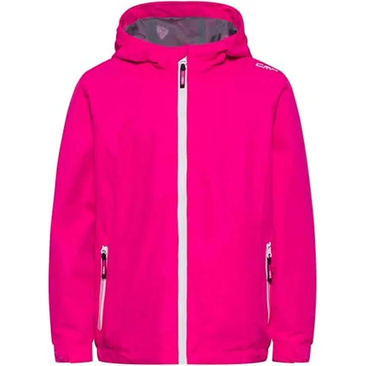 CMP KID G Jacket FIX Hood, wasserdichte Skijacke mit Kapuze und versiegelten Nähten, fuxia, Größe 164