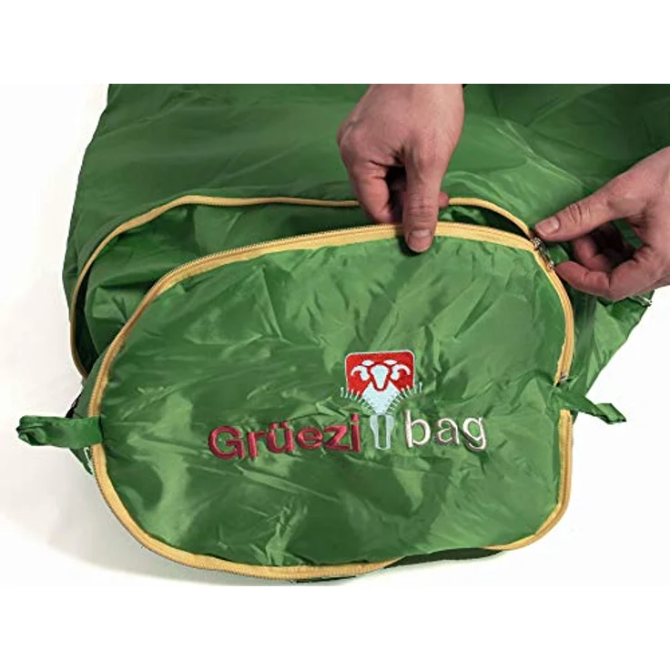 Grüzi-Bag Kids Grow Colorful Gecko Green, mitwachsender Mumienschlafsack für Körpergrößen 100-150 cm, 1000g, raschelfrei, inkl. Kompressionssack – Bild 4