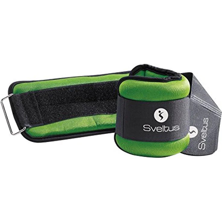 Sveltus 0942_1 kg — Gewichtete Armbänder — 1 kg Lycra (das Paar — 1 kg x 2) — Grün – Bild 1