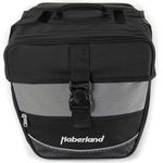 Haberland Doppeltasche Einsteiger-Serie, Fahrradtasche schwarz-silber, 32 x 34 x 16 cm, 12.5 Liter, für Kinderfahrräder