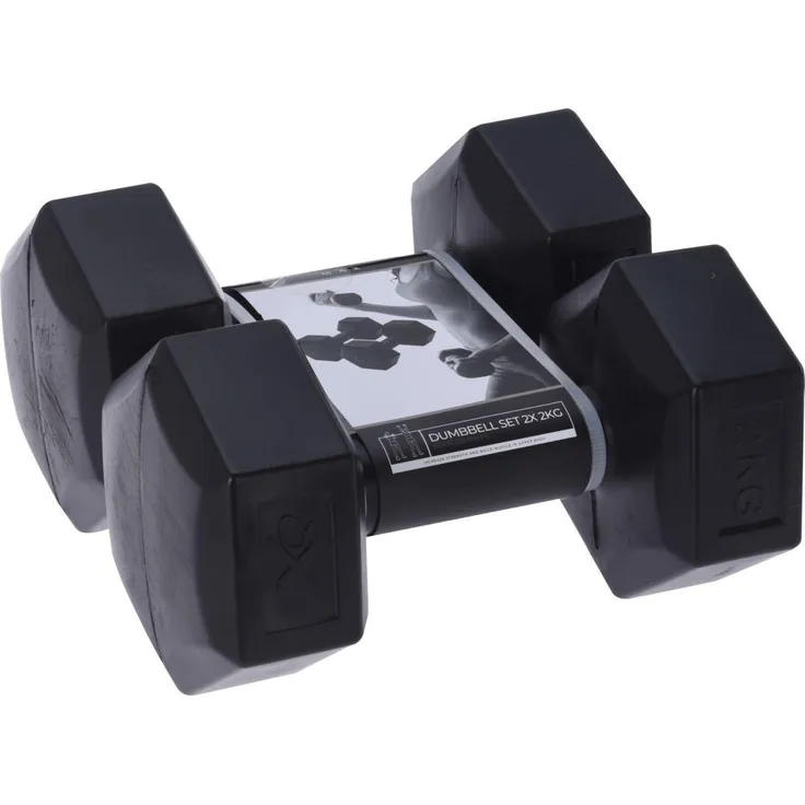 Big Buy Cooking Kurzhanteln XQ Max, Hantelset 2x2 kg in Schwarz für Aerobic und Gymnastik